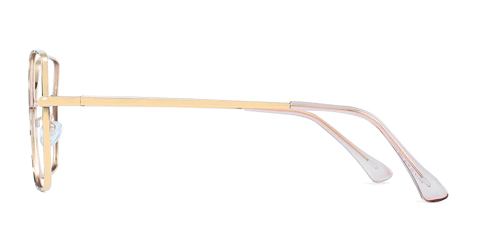 Alona warm tortoise gold   Metal  Eyeglasses