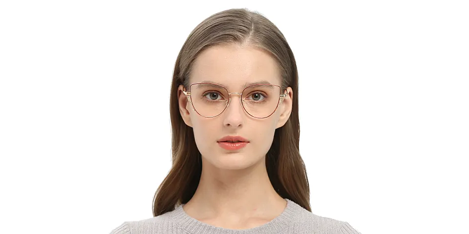 Hailey red   Metal  Eyeglasses