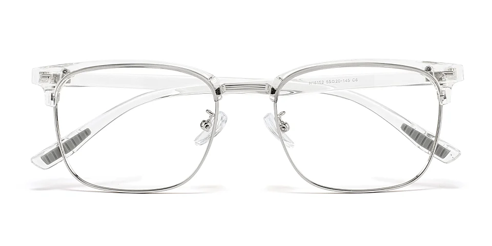 Azure clear silver   Metal  Eyeglasses