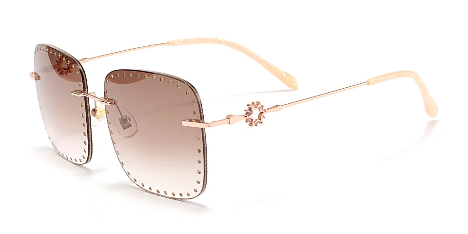 Super Star rose gold   Metal  Sunglasses