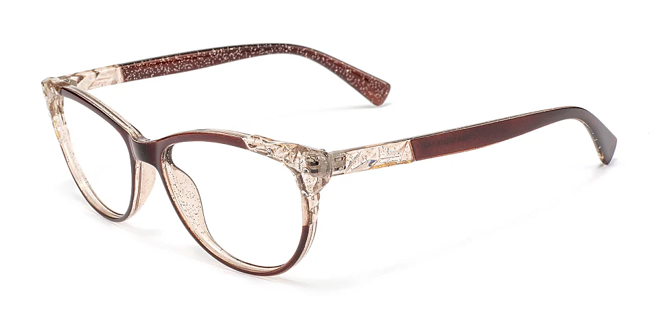 Yana brown   Plastic  Eyeglasses