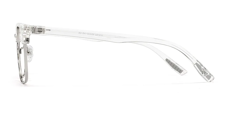 Azure clear silver   Metal  Eyeglasses