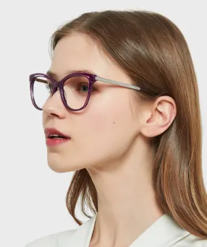 Belinda purple   Acetate  Eyeglasses, model view