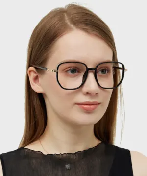 Gerda black   Plastic  Eyeglasses, model view