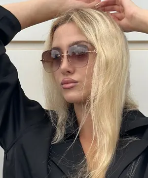 Flash rose gold   Metal  Sunglasses, model view