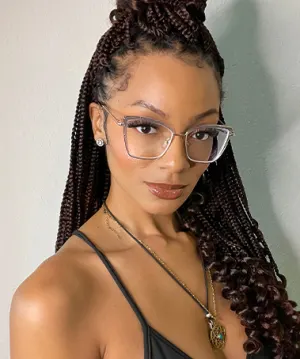 Darsey grey rose gold   Metal  Eyeglasses, model view