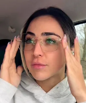 Sparkle rose gold   Metal  Eyeglasses, model view