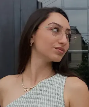 Sparkle rose gold   Metal  Eyeglasses, model view