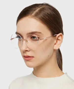 Fauna rose gold pink   Titanium  Eyeglasses, model view