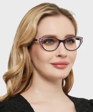 Pamela purple   Plastic  Eyeglasses, model view