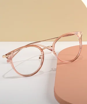 Mona pink   Plastic  Eyeglasses, model view