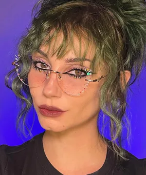 Twinkling Star rose gold   Metal  Eyeglasses, model view