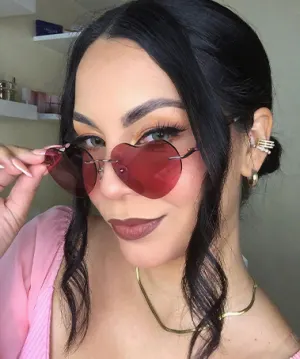 Loving rose gold   Metal  Sunglasses, model view