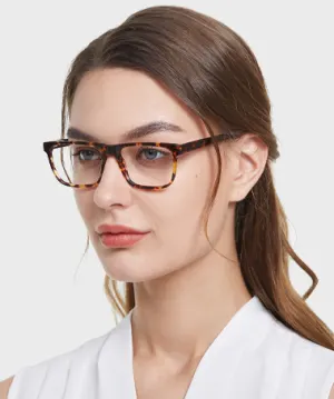 Jennifer warm tortoise   Plastic  Eyeglasses, model view