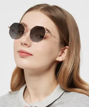 Megan rose gold   Metal  Sunglasses, model view