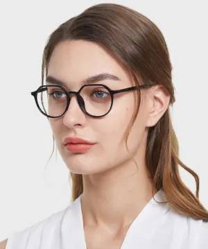 Erin black   Plastic  Eyeglasses, model view