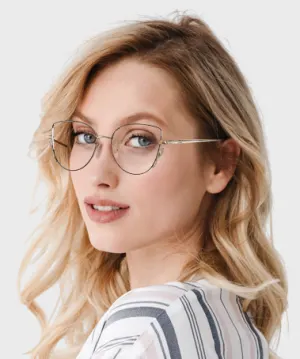 Hailey gold   Metal  Eyeglasses, model view