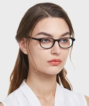 Helen black   Acetate  Eyeglasses, model view