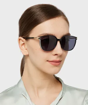 Aysun black   Plastic  Sunglasses, model view