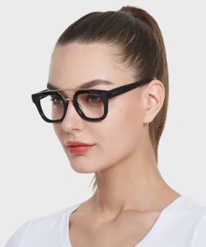 Hope black   Acetate  Eyeglasses, model view