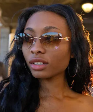Mignon rose gold   Metal  Sunglasses, model view