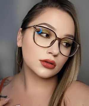 Aysun champagne   Plastic  Eyeglasses, model view