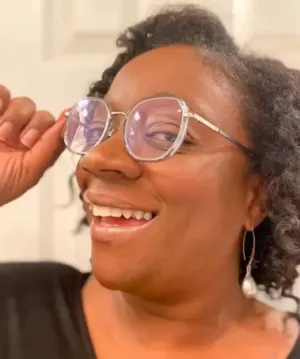 Lovely grey   Plastic  Eyeglasses, model view