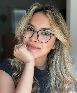 Leona black   Plastic  Eyeglasses, model view