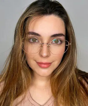 Viola rose gold   Metal  Eyeglasses, model view