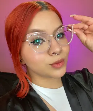 Romy carmine   Metal  Eyeglasses, model view