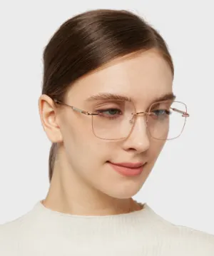 Sparkle rose gold   Metal  Eyeglasses, model view