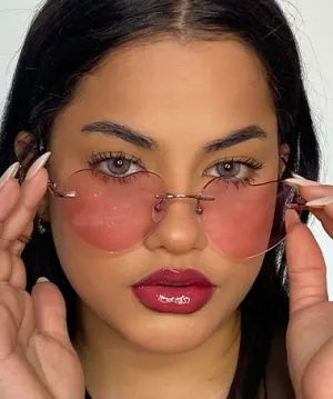 Loving rose gold   Metal  Sunglasses, model view