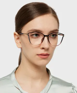 Darleen black pink   Plastic  Eyeglasses, model view