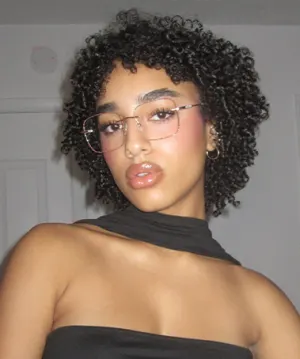 Sparkle rose gold   Metal  Eyeglasses, model view