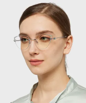 Issa silver   Metal  Eyeglasses, model view