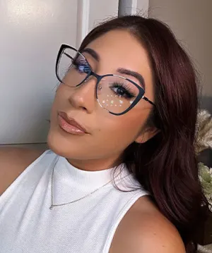 Rian black gold   Metal  Eyeglasses, model view