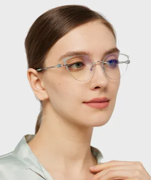 Issa silver   Metal  Eyeglasses, model view
