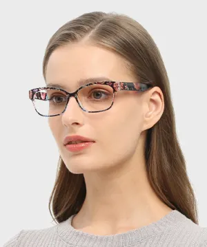Greer black floral   TR90  Eyeglasses, model view