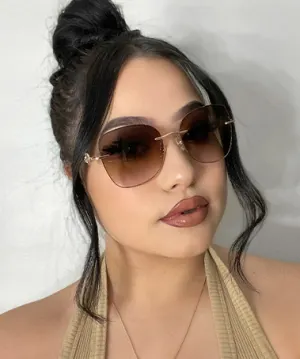 Flash rose gold   Metal  Sunglasses, model view