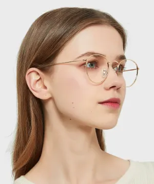 Joslyn gold   Metal  Eyeglasses, model view
