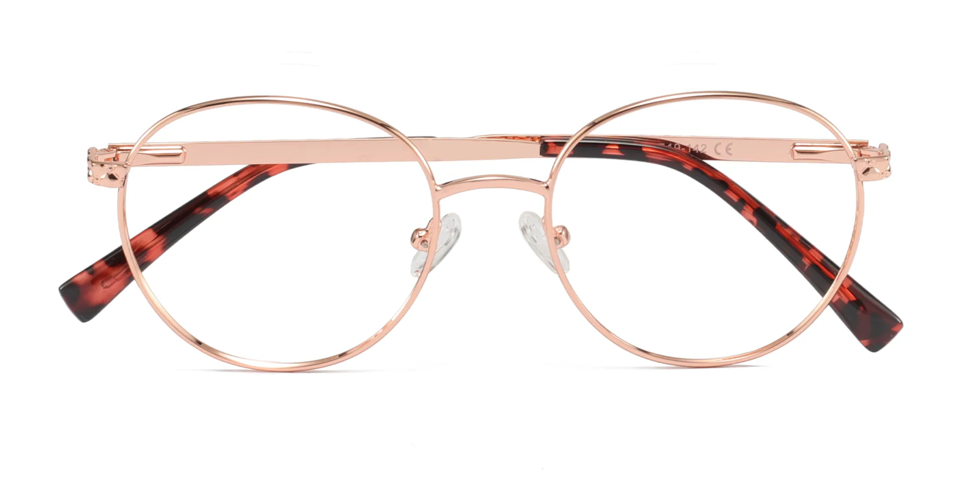 Suzy Rose Gold Round Eyeglasses