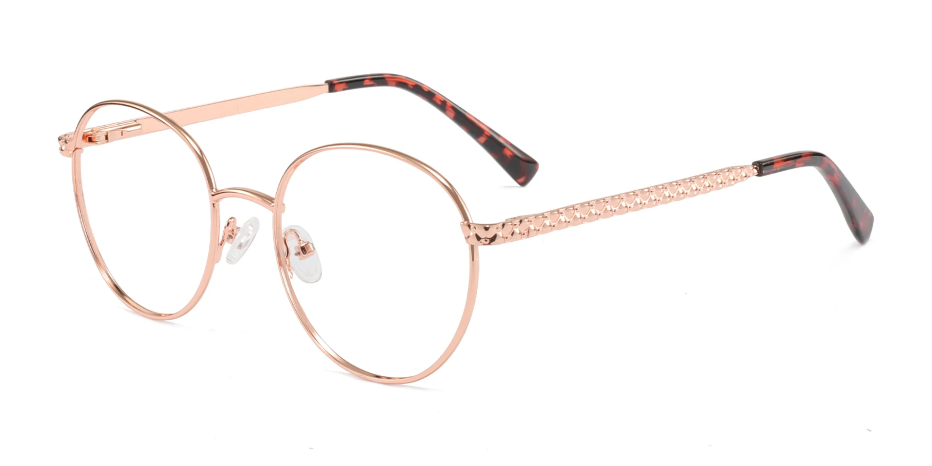Suzy Rose Gold Round Eyeglasses