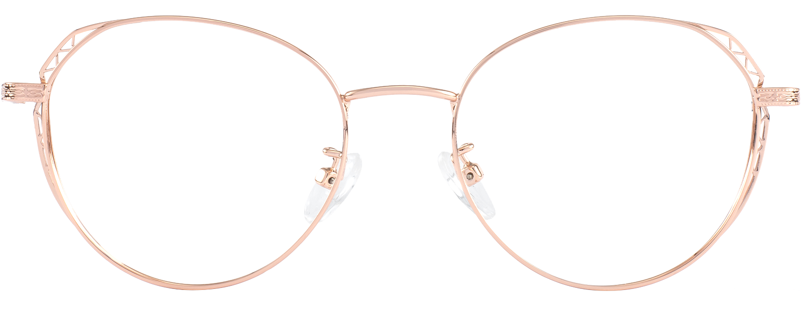 Batt Rose Gold Round Eyeglasses