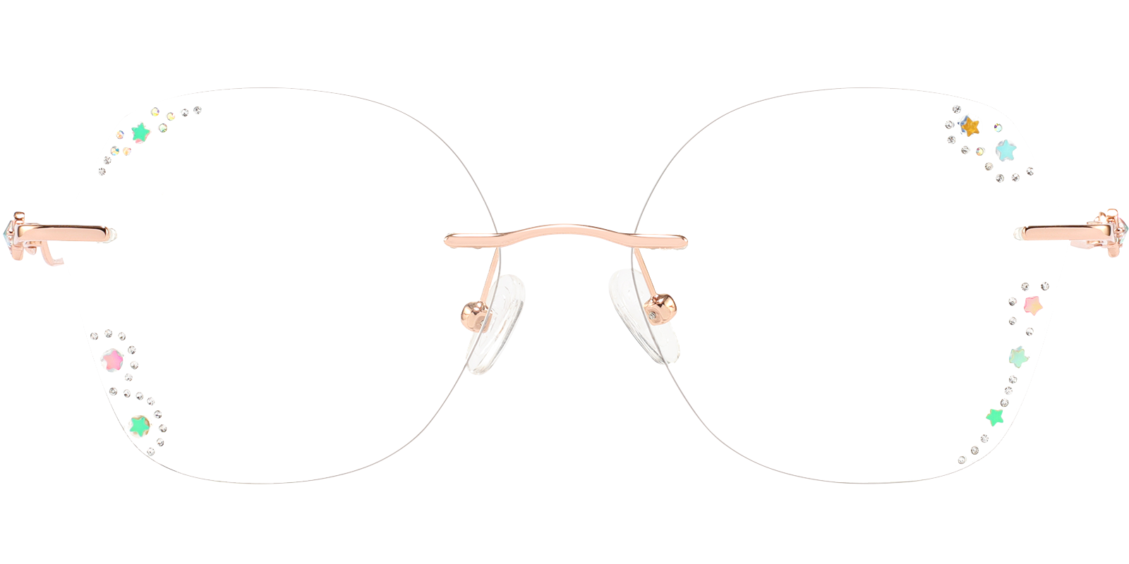 CliCliMe Hot Sale Designer Rimless Jewelry Eyeglasses