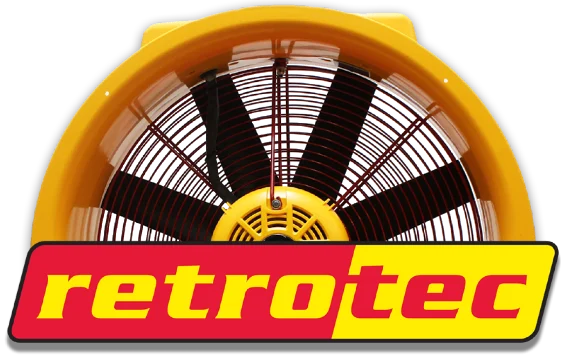 We use retrotec fan technology
