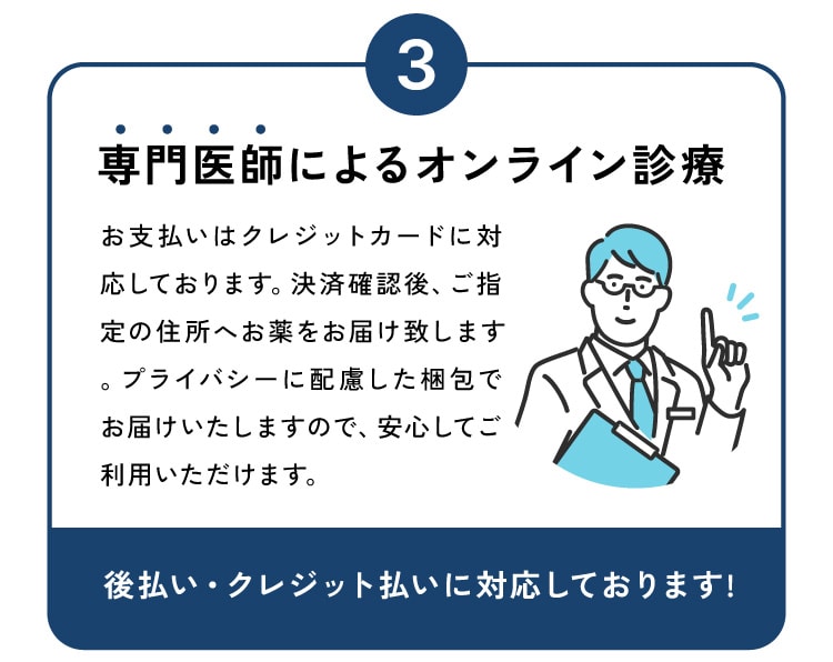 3.専門医師によるオンライン診療