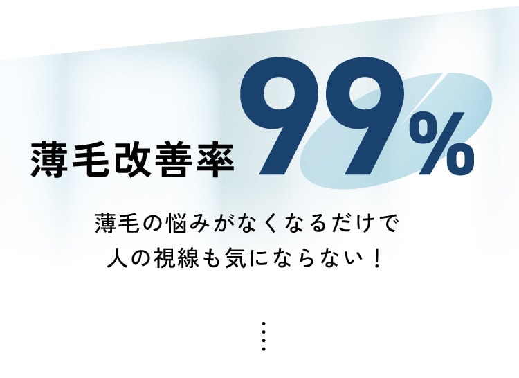 薄毛改善率99%