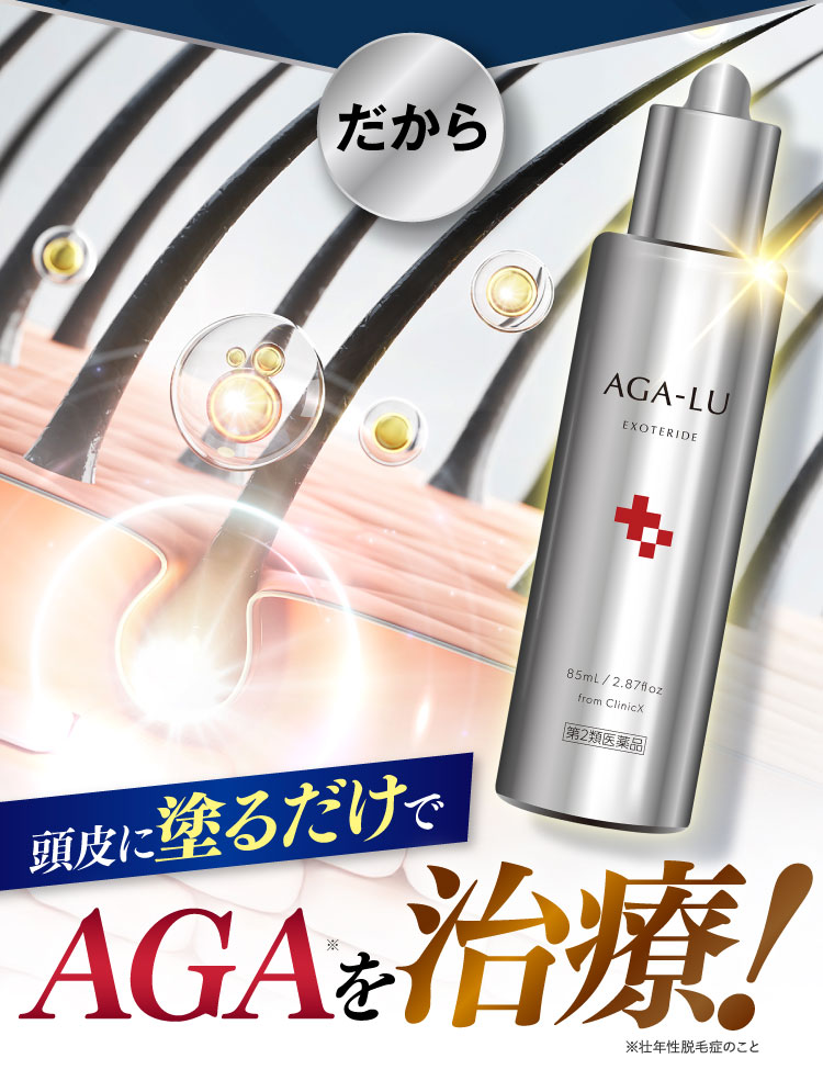 だから、頭皮を塗るだけでAGAを治療