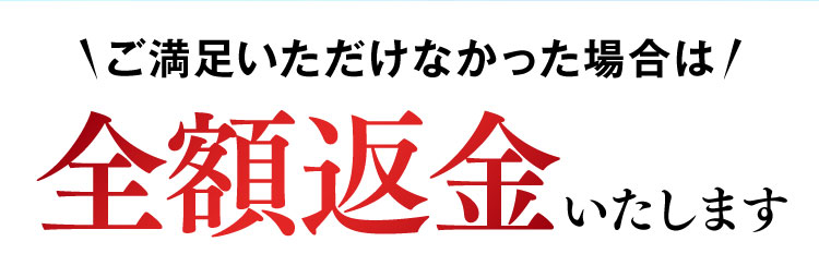 全額返金いたします