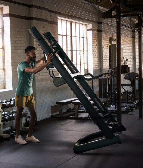 person standing up CLMBR machine